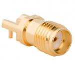 RF Connector SMA PCB End Launch Jk 50 Ohm Rnd Flange with Flats (Jack, Female) 